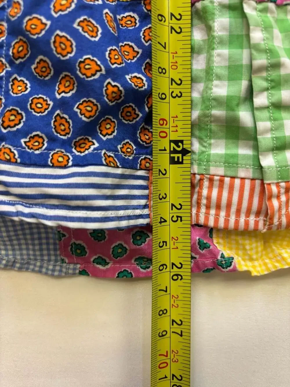 Ralph Lauren Girls Patchwork Print Long Sleeve Button-Down Shirt Size 4